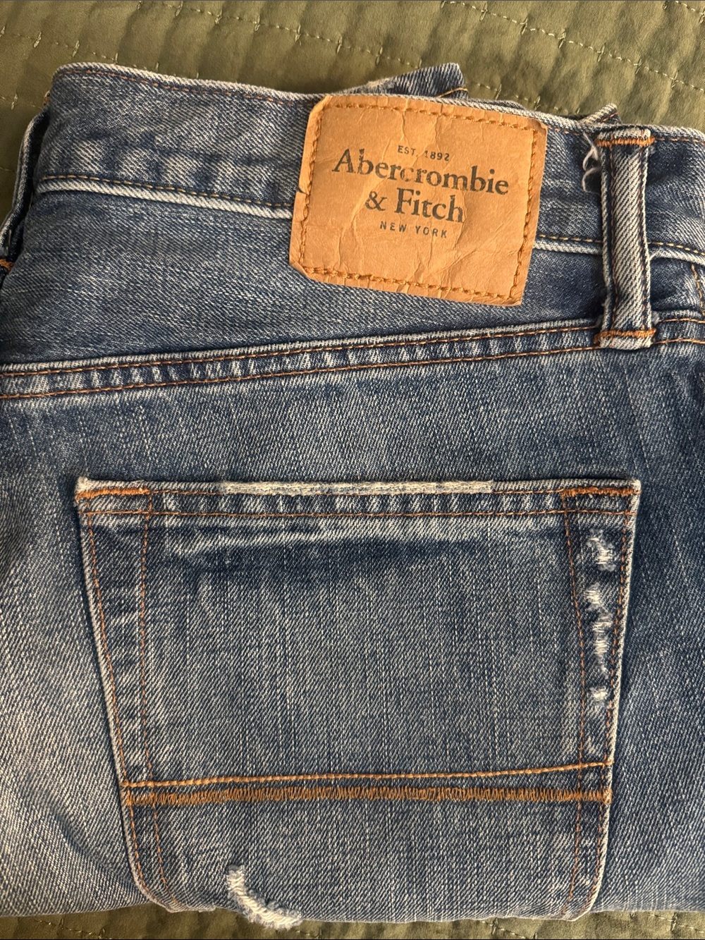 Abercrombie & Fitch Men's Light Blue Slim Straight Jeans